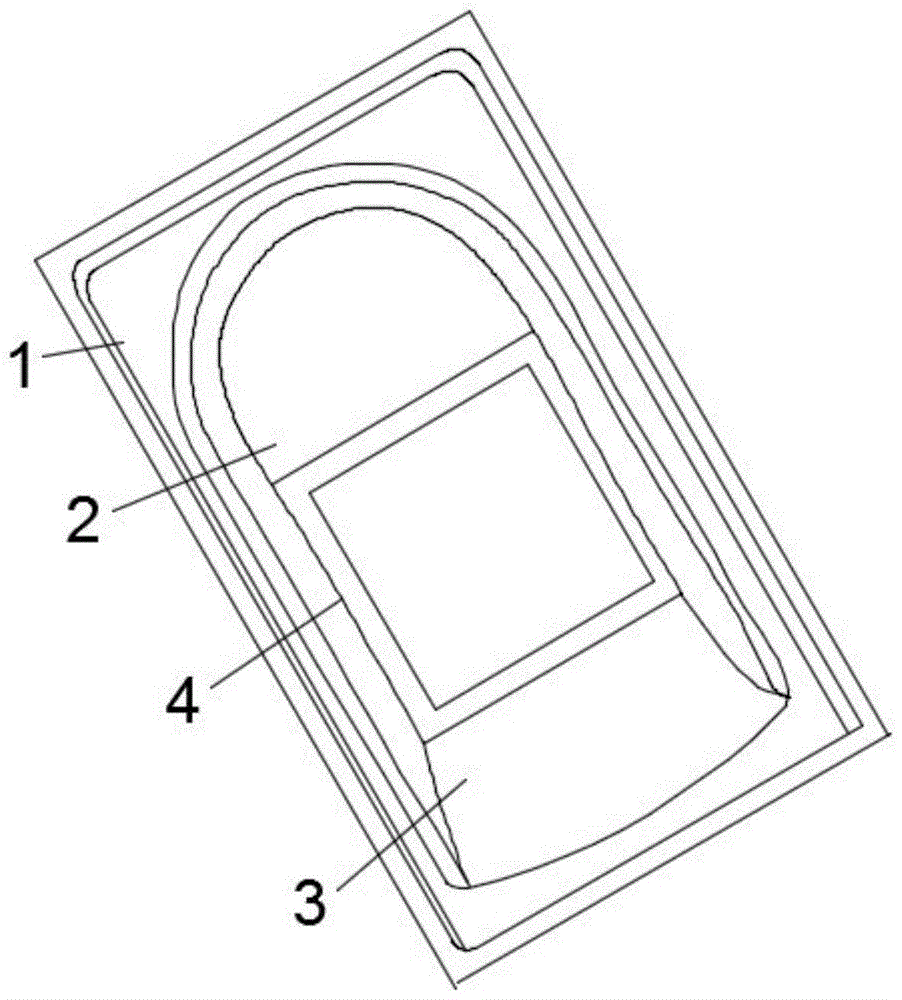 一种方形圆角带光环一体化电容式指纹模组的制作方法