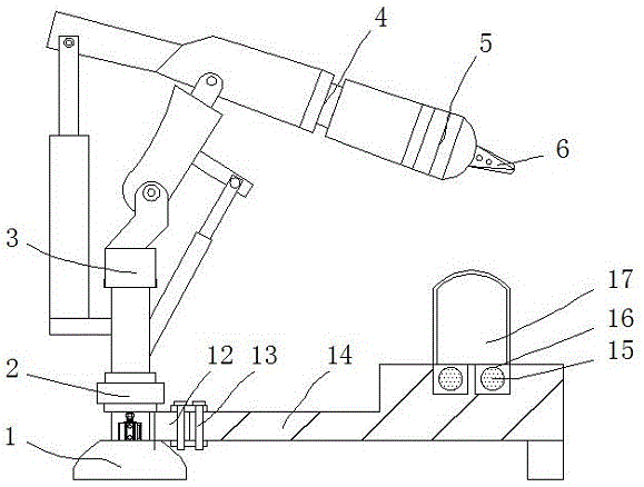 一种机电柜组装固定多角度焊接运动的机械手的制作方法