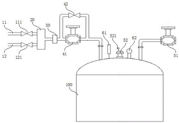 利用废质氮气的油品储罐氮封系统的制作方法