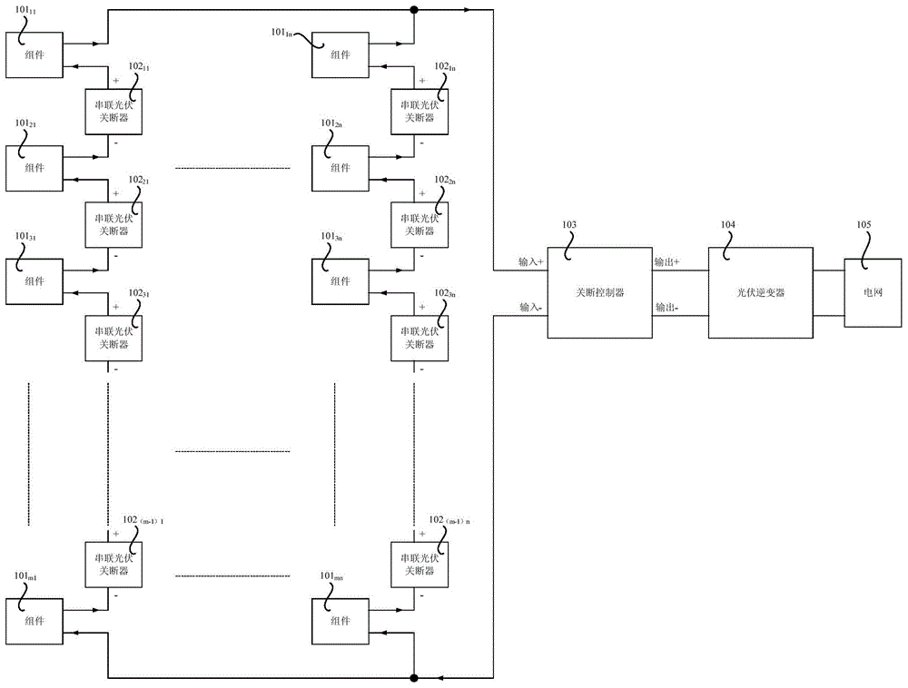 一种串联式组件级光伏关断系统的制作方法