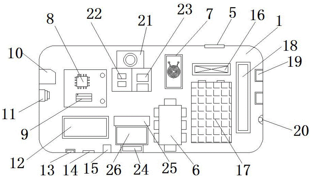 一种集充电、拍照、录音和WiFi一体式数据存储装置的制作方法