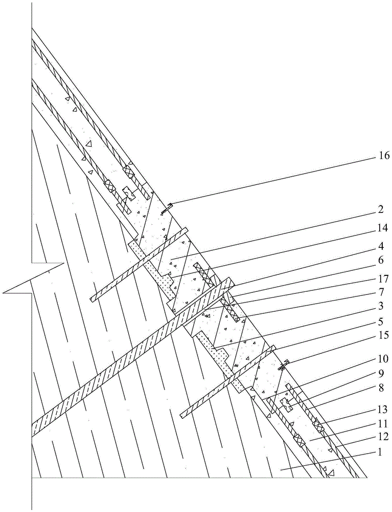 锚杆框格梁护坡结构的制作方法