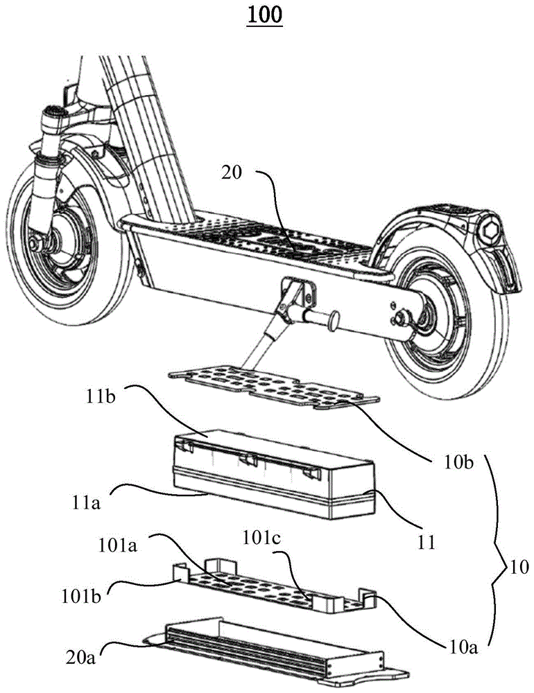 一种电池防护结构及滑板车踏板的制作方法