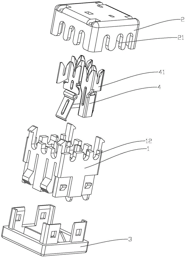 一种双向排线的刺破式插座组件的制作方法