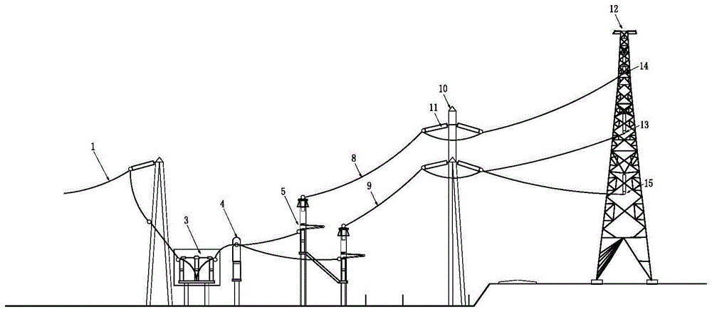 一种变电站出线间隔双层构架双出线结构的制作方法