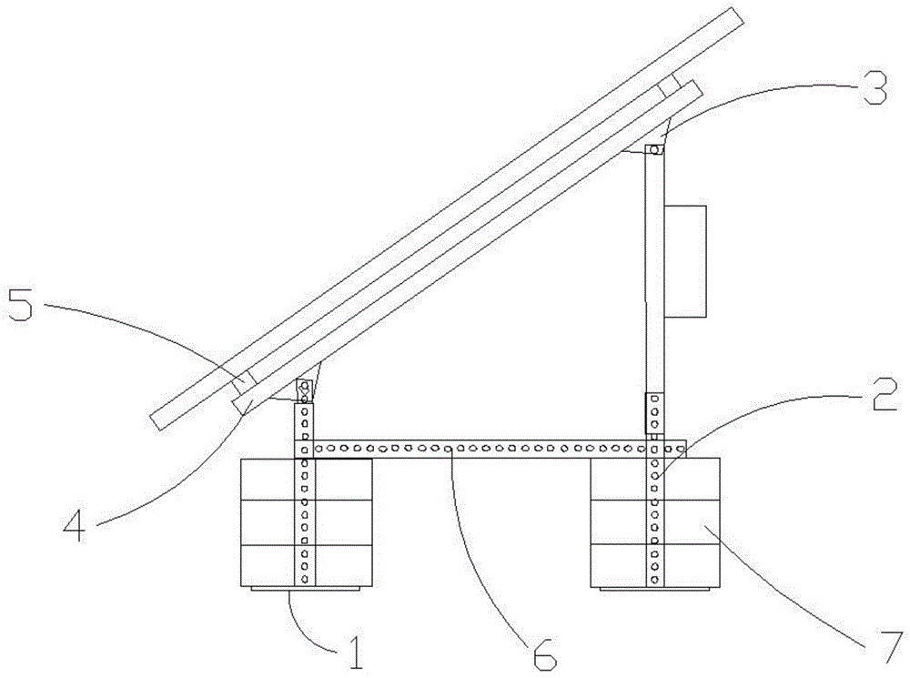 一种可自行找平的分布式光伏电站可调倾角支架的制作方法
