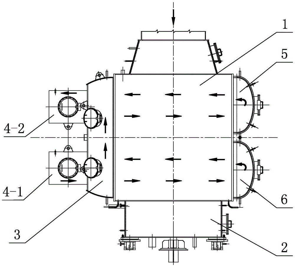 一种带有四流程的凝汽器的制作方法