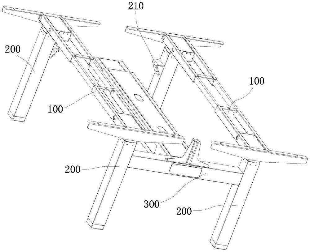 一种背靠背组合式桌架的梁腿连接结构的制作方法