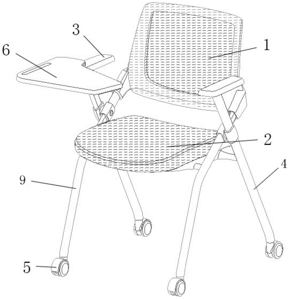 一种带旋转桌板的折叠椅的制作方法