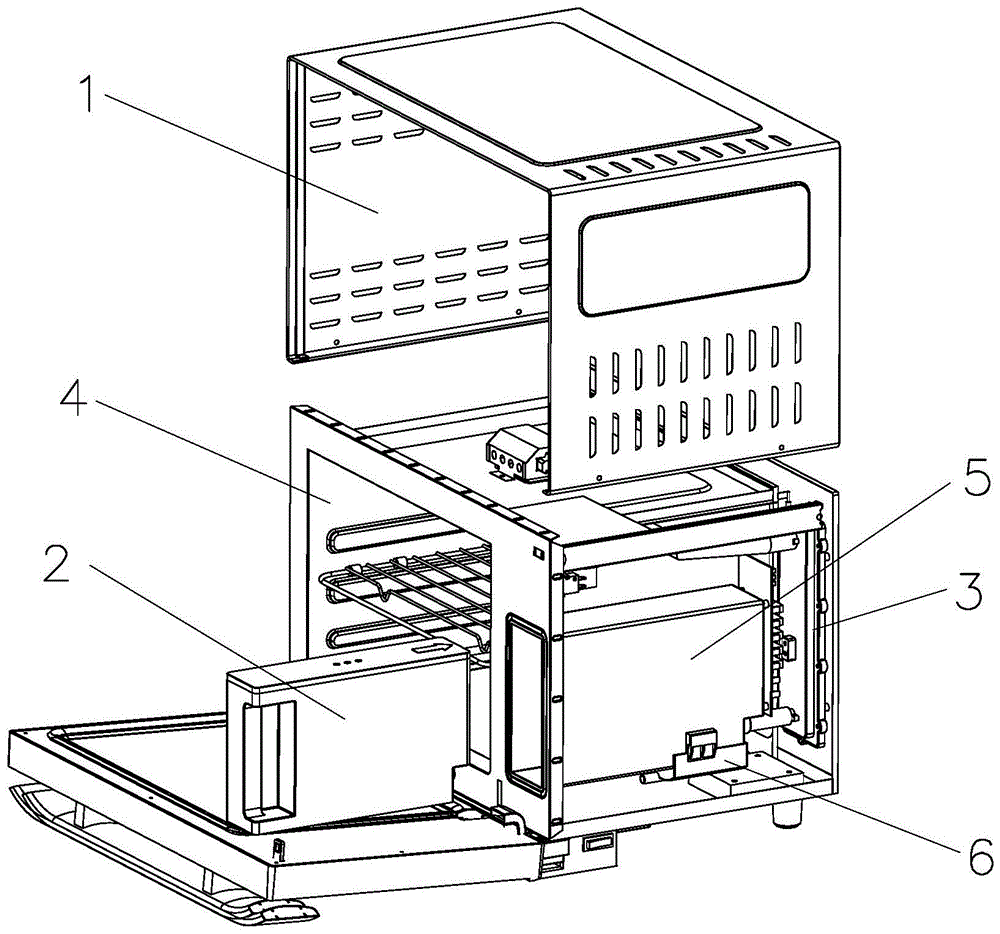 一种蒸汽烤箱的水箱安装结构的制作方法