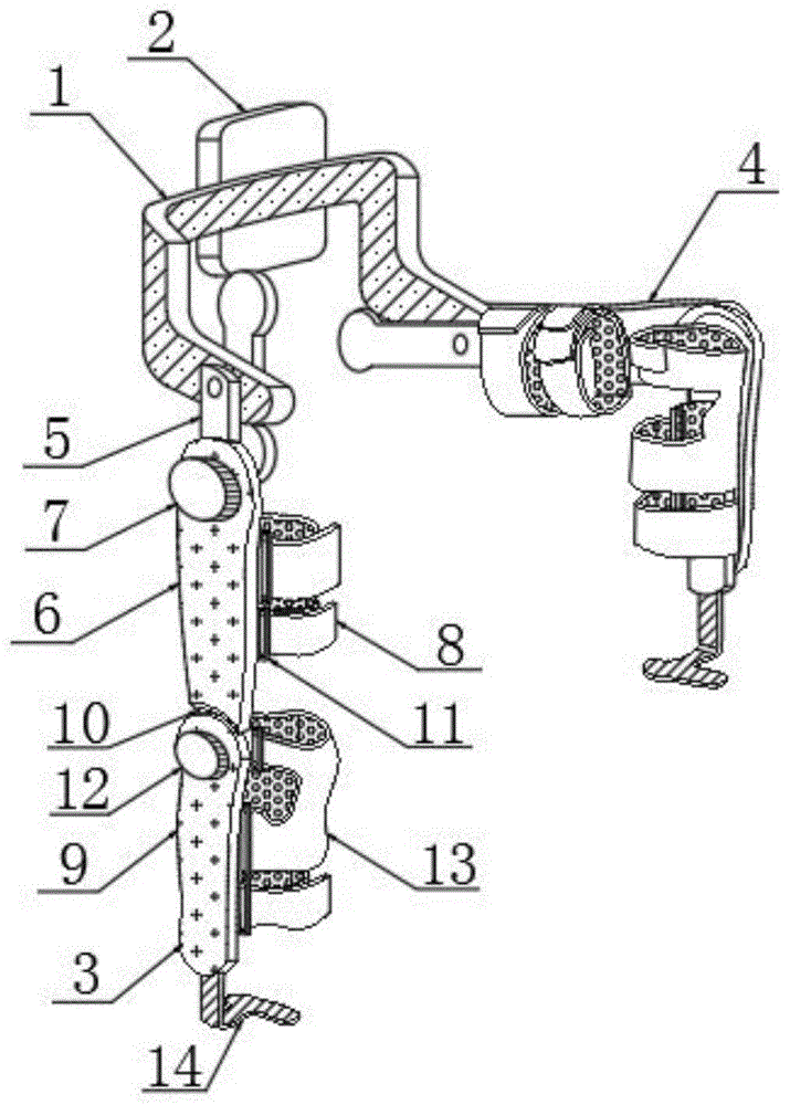 一种外骨骼康复机器臂用便于调节旋转的关节的制作方法