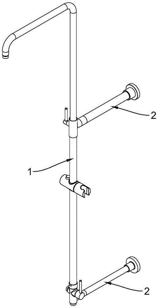 一种带延长杆的淋浴管组件的制作方法