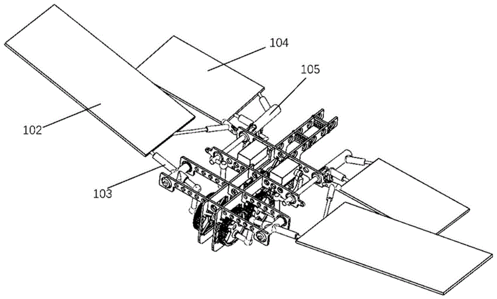 仿蜻蜓四翼微型扑翼飞行器的制作方法