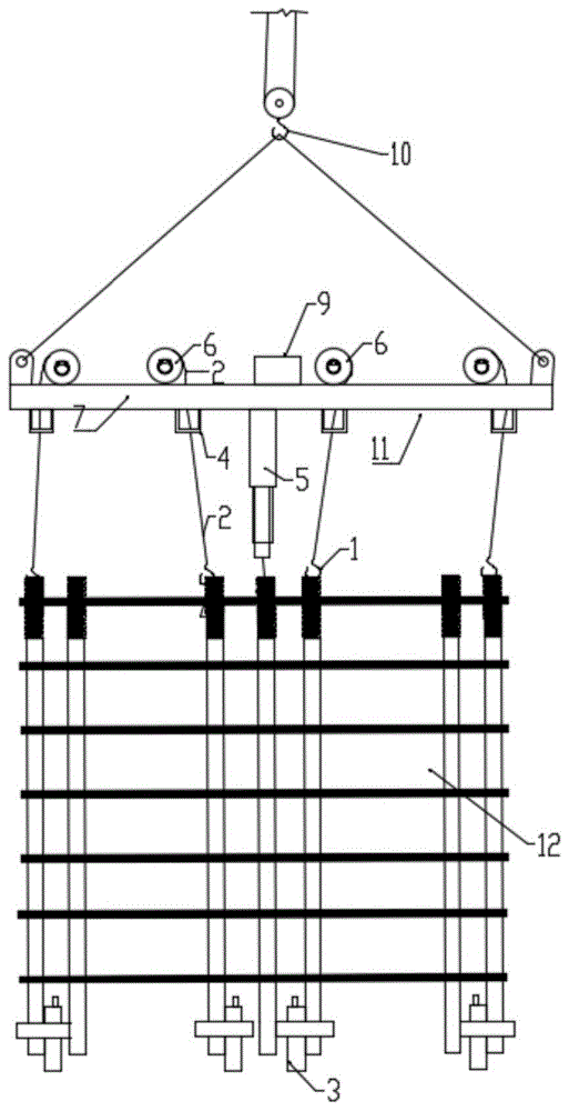 多层剪力墙钢筋骨架吊装系统的制作方法