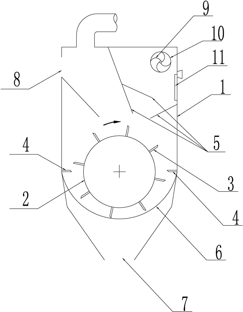 铝电解电容器废料破碎装置的制作方法