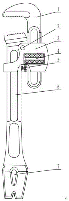 一种具有撬杠拔钉功能的管钳的制作方法