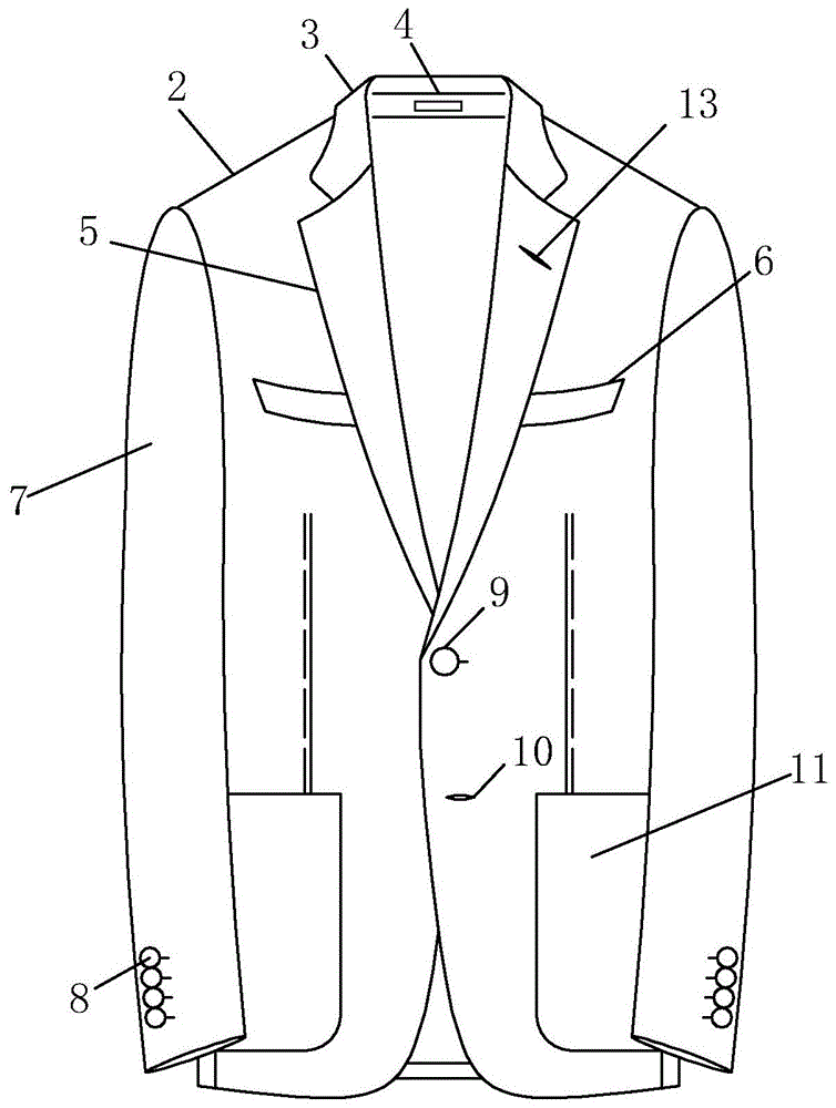 一种可机洗便携商务西服的制作方法