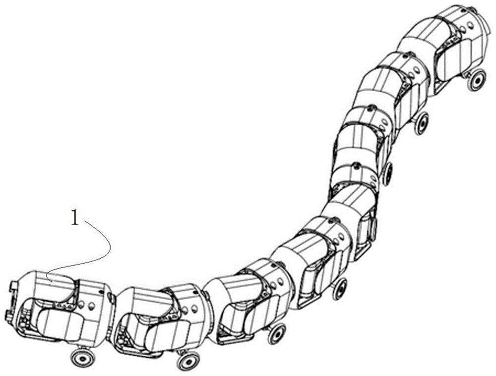 一种摆转关节模块构成的蛇形机器人的制作方法