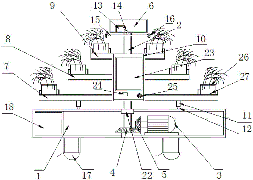 一种园林用花盆放置架的制作方法