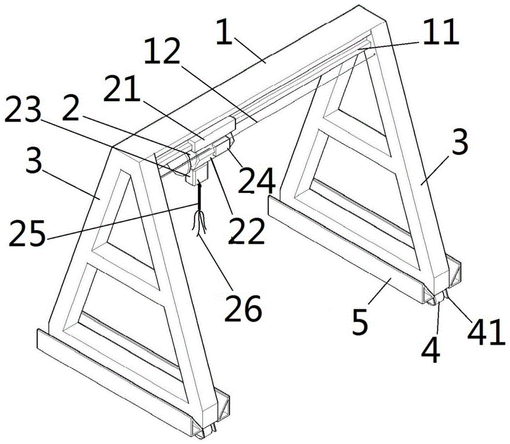 一种可移动行吊的制作方法