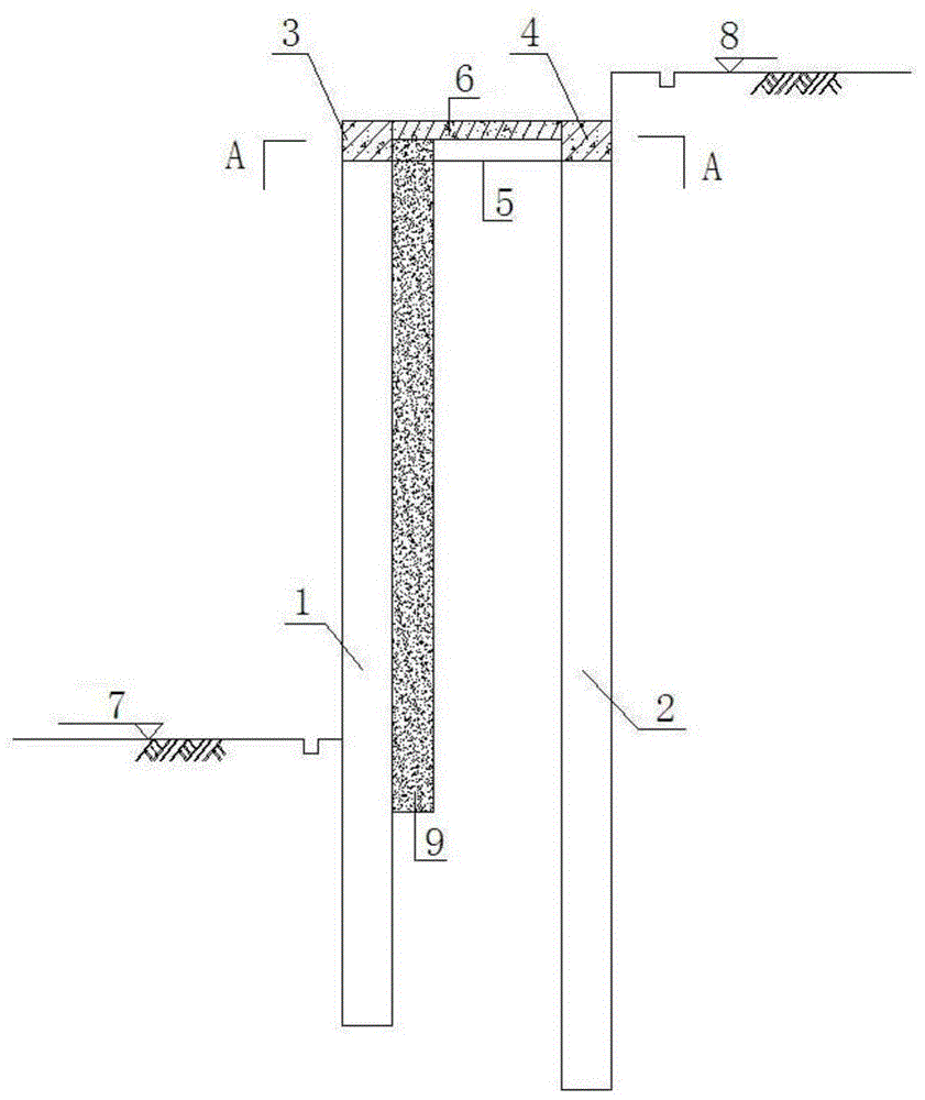 一种装配式叠合联系梁和盖板的双排桩装置的制作方法