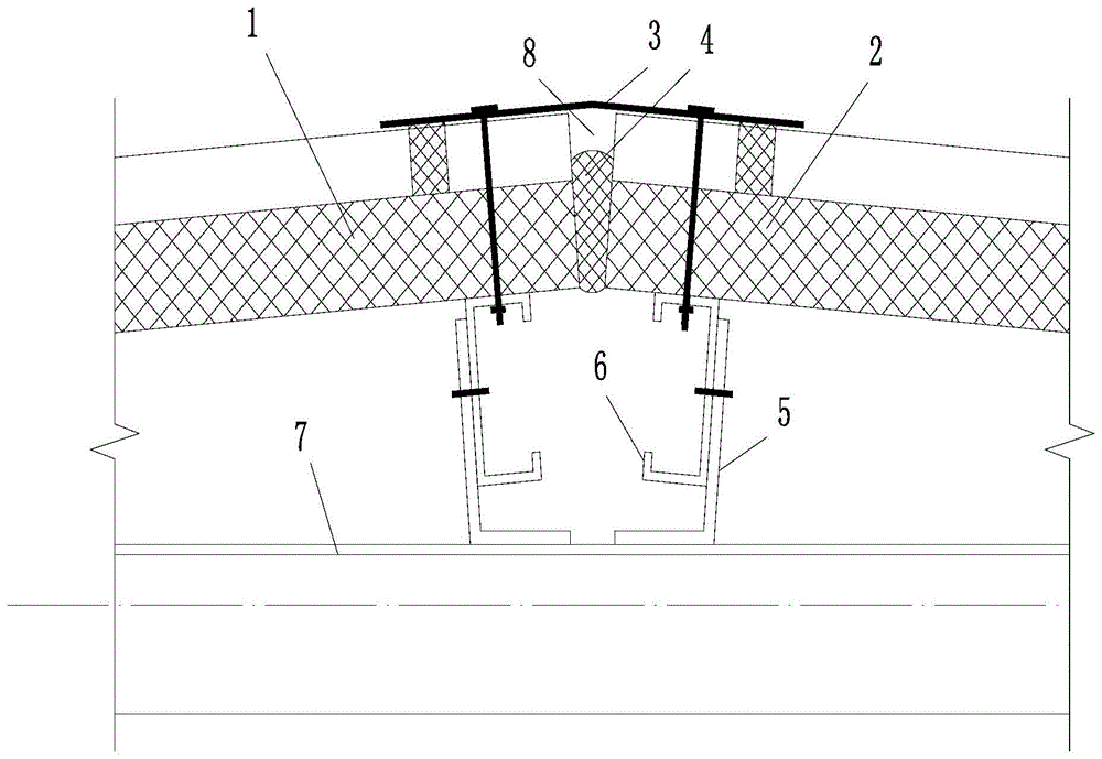 保温房顶棚连接结构的制作方法