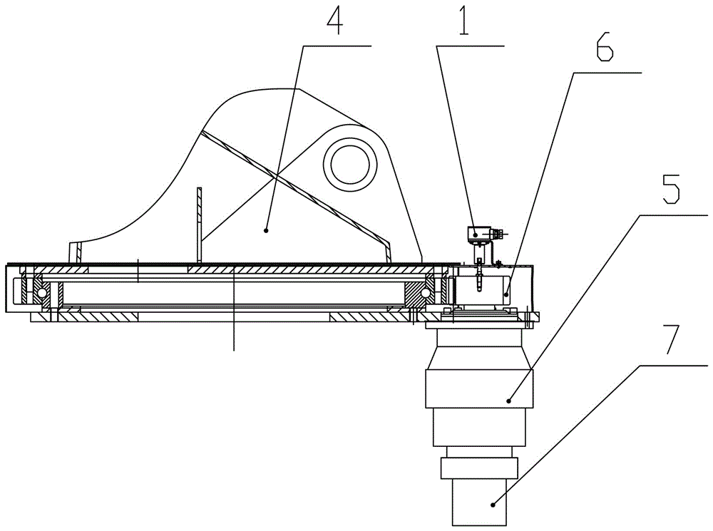 一种隧道拱架机的臂架收回辅助装置的制作方法