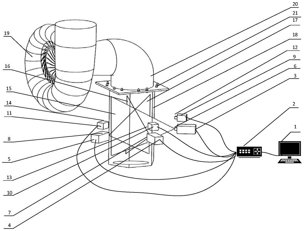 一种用于水轮机尾水管内部流场粒子图像测速的方法与流程