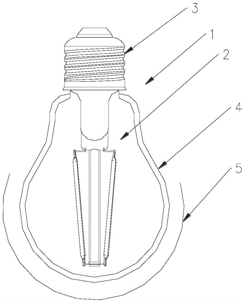 一种防玻璃飞溅的LED灯丝灯的制作方法