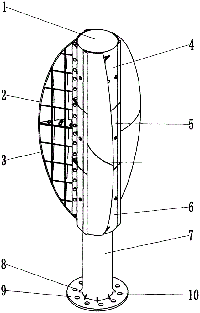垂直式台风发电机组的制作方法