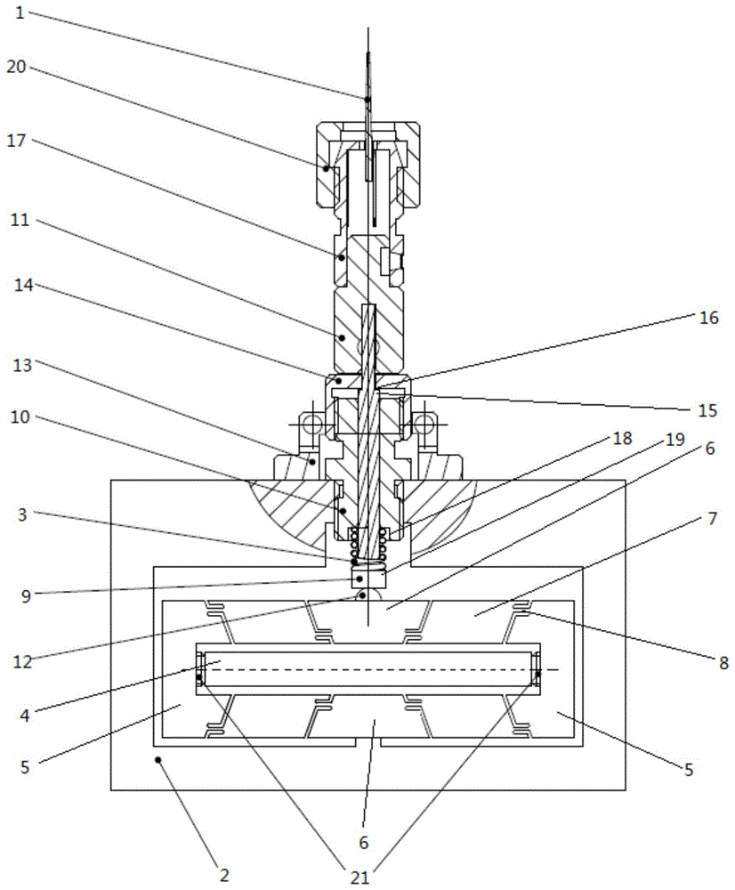 一种对称性结构布局的压电顶针系统的制作方法