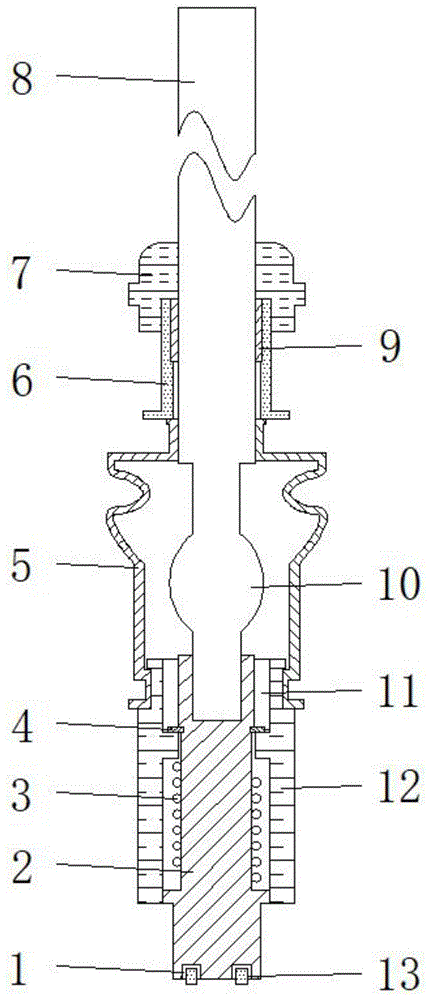 一种用于车体端高压电源极柱的连接结构的制作方法