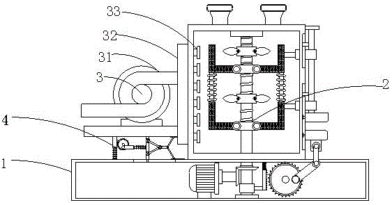 一种便于收集的地毯加工用橡胶原料烘干装置的制作方法