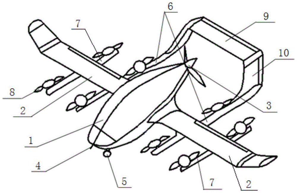 一种具有多组四旋翼结构的垂起固定翼无人机的制作方法