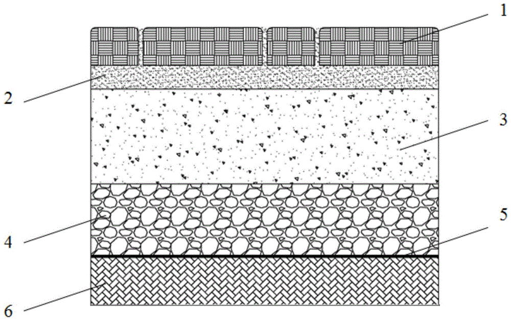 一种设置密实水泥混凝土层的透水铺砖路面结构的制作方法
