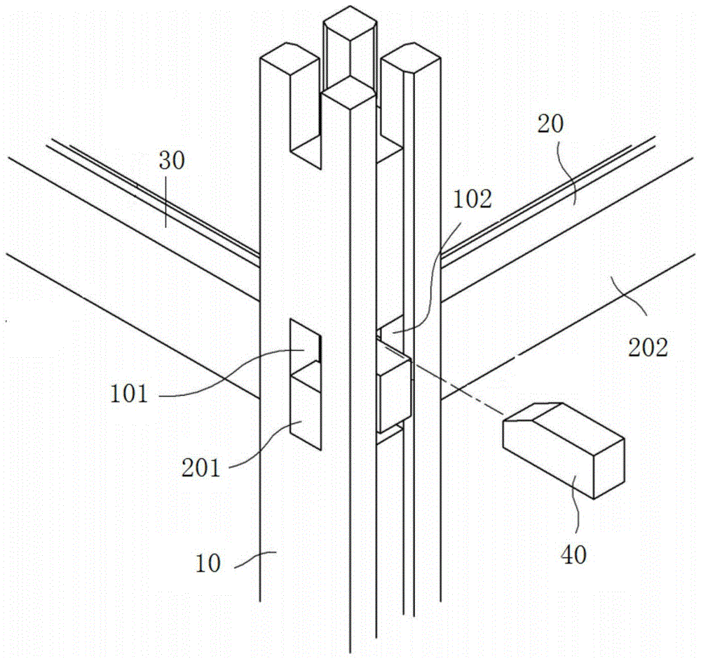 一种木/竹框架用芯柱式节点的制作方法