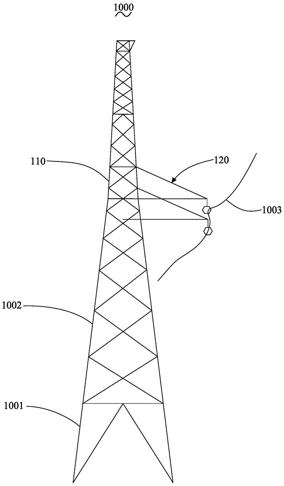 一种双尖横担及输电塔的制作方法