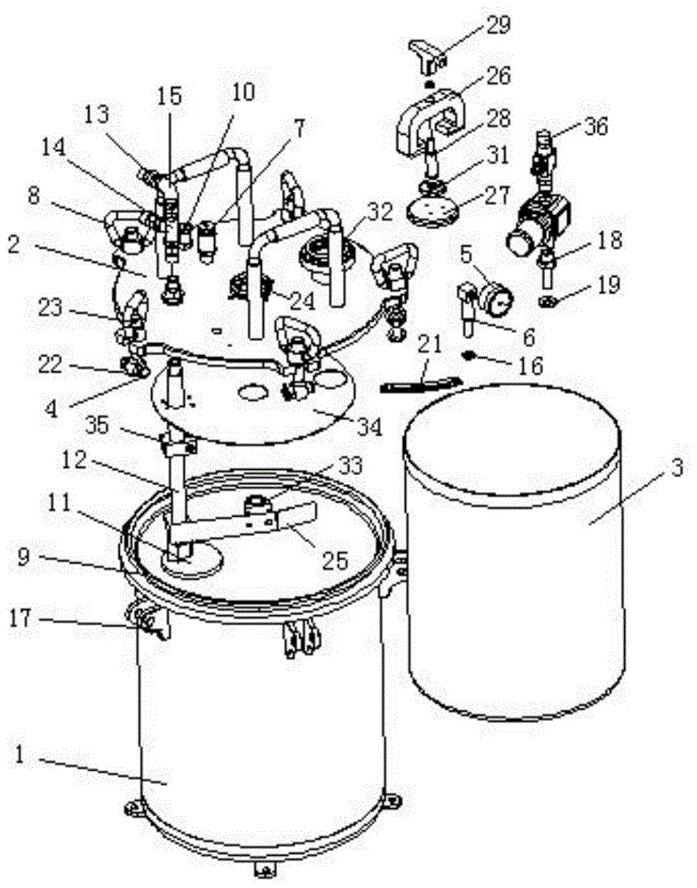 一种气压供胶桶的制作方法