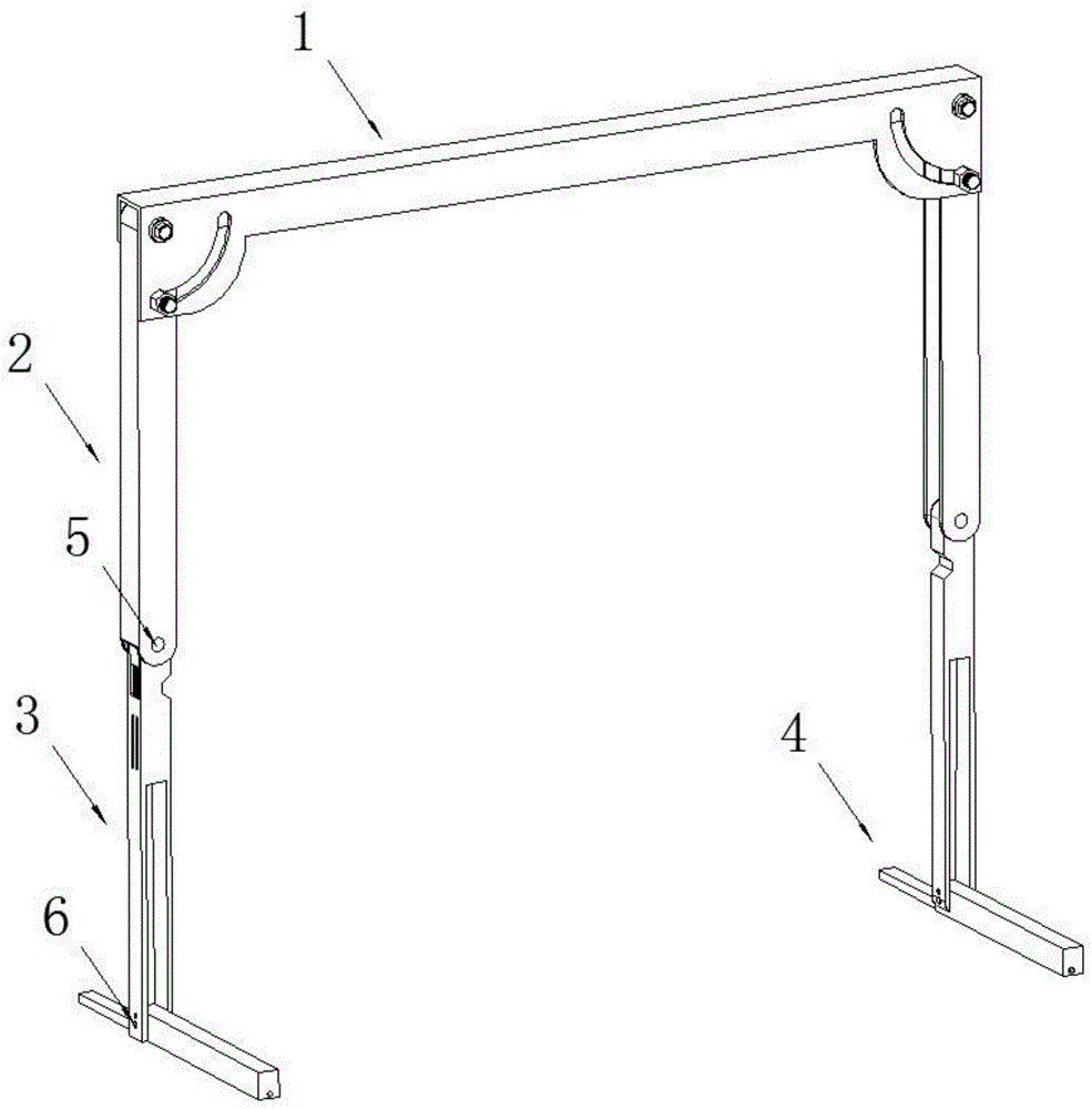 一种折叠式龙门固定架的制作方法