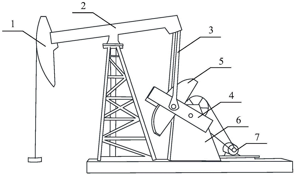 背景技术:抽油机是石油开采的一种机器设备,俗称"磕头机,游梁式抽油