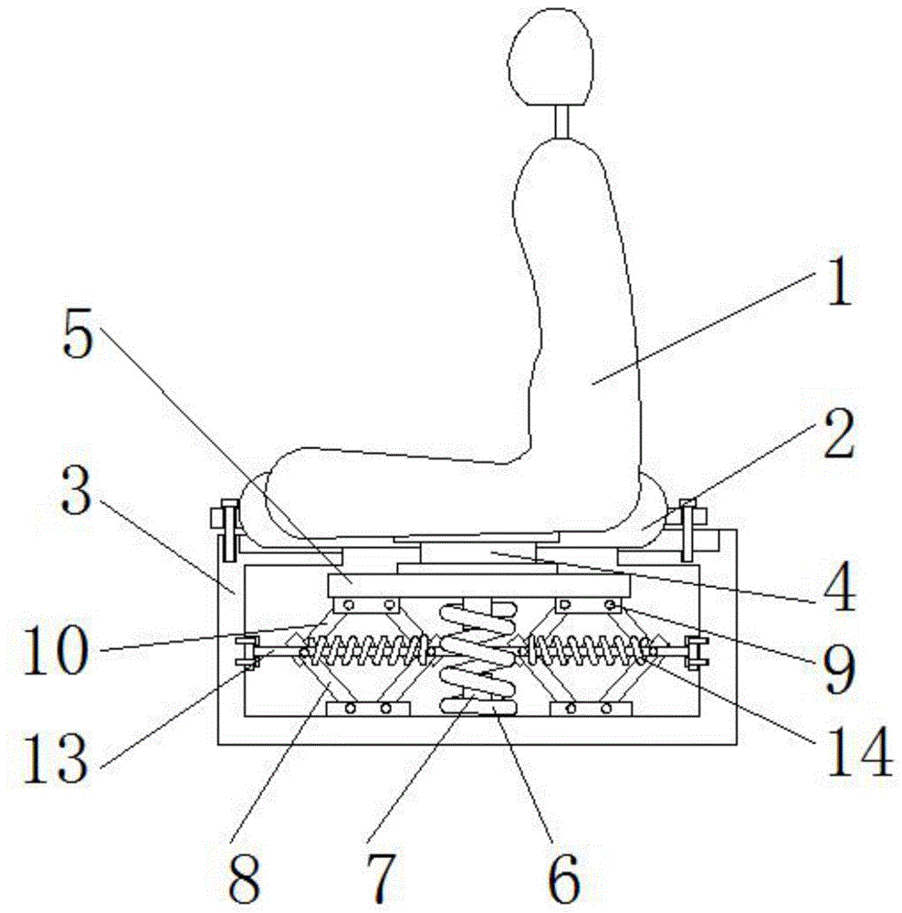 一种儿童仿真车座椅的减震结构的制作方法
