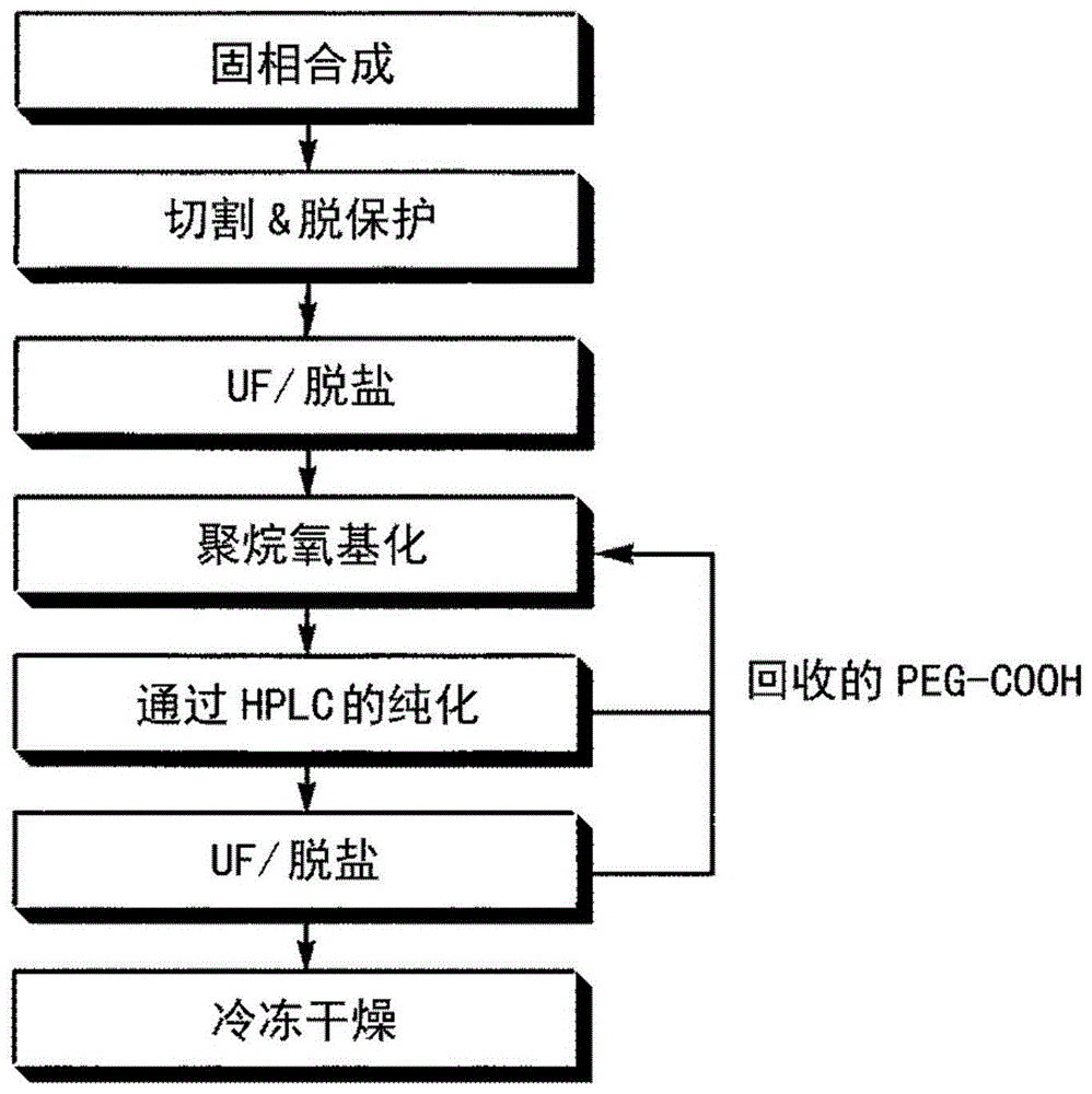 核酸的聚烷氧基化方法，其能够回收和再利用过量的聚烷氧基化试剂与流程