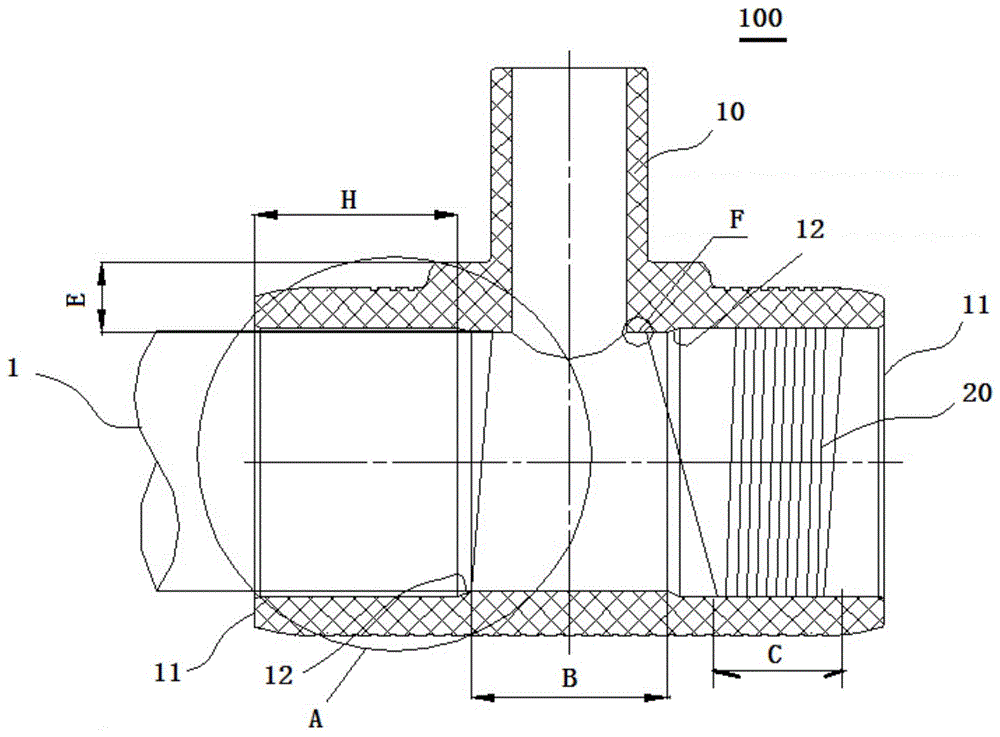 埋线式自体限位型的电熔管件的制作方法