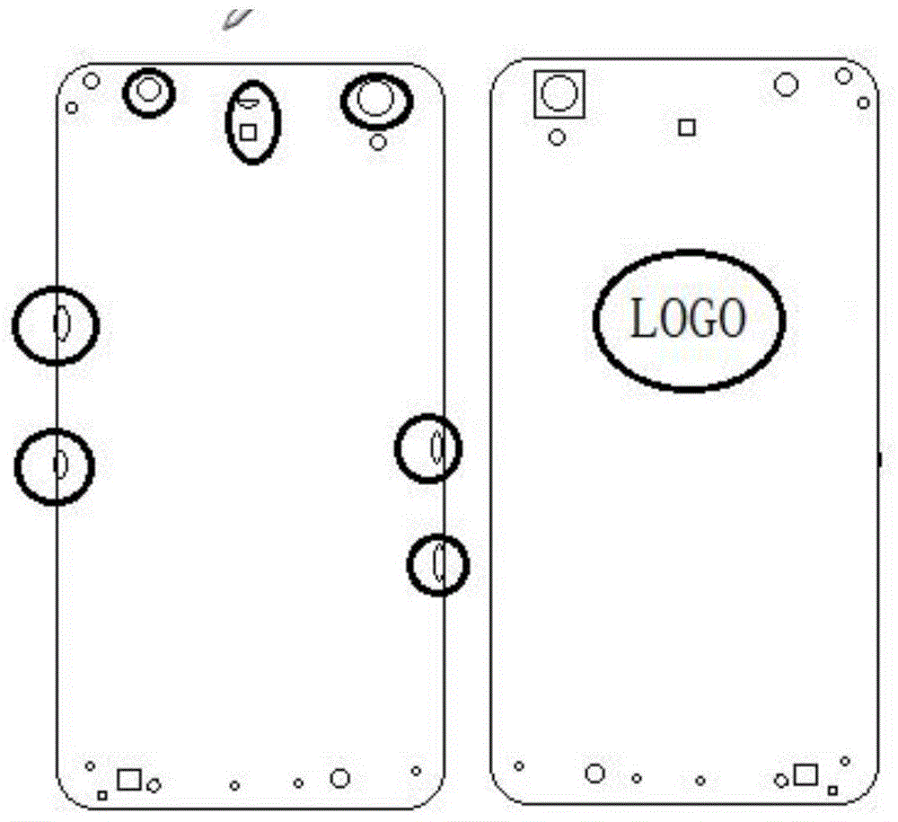 手机后盖双面镭射及辅料一站式同步检测结构的制作方法