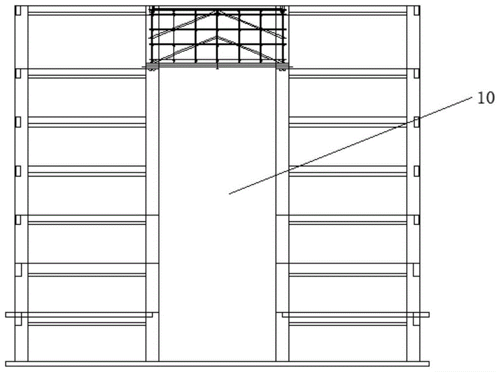一种建筑窄中庭砼顶板支撑架体系的制作方法