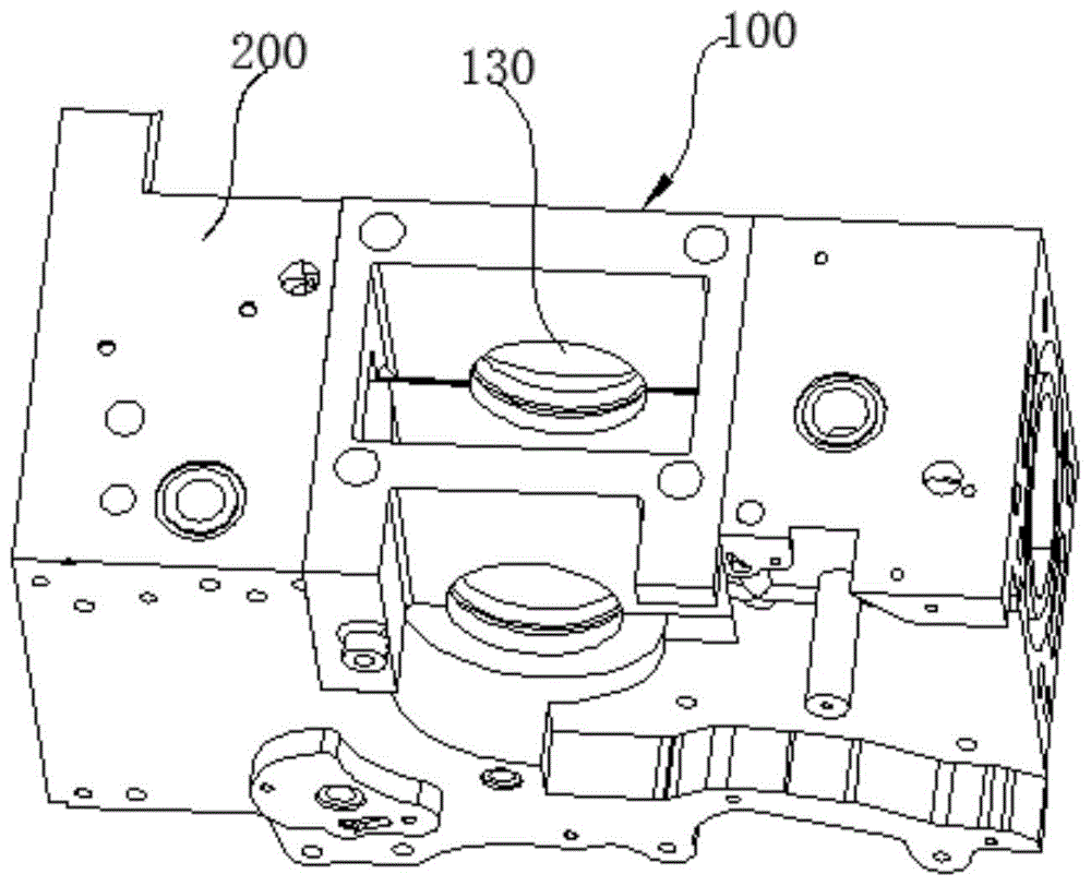 一种两缸水平对置发动机的曲轴箱的制作方法