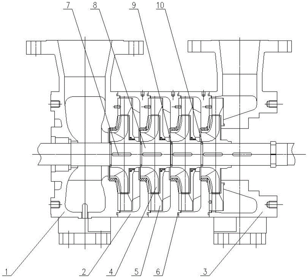带叶轮定位卡环结构的多级离心泵的制作方法