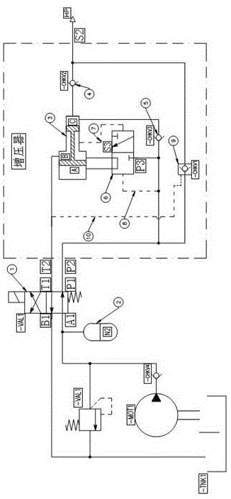 储能式自泄压增压结构的制作方法