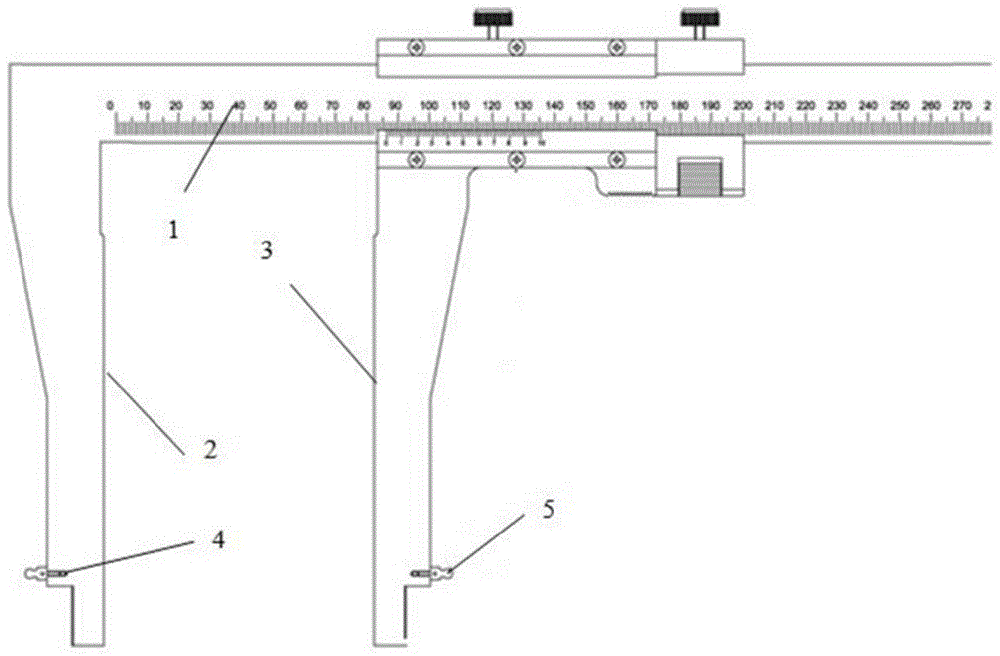 一种能测量带密封环接箍槽直径的多功能游标卡尺的制作方法
