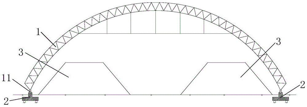 一种基础及拱桁架结构的制作方法